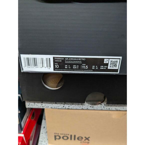 Air Jordan 6 Retro Chrome Metallic Silver Size 10 w/ OG Box